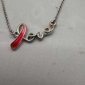 Avon Pink Ribbon "Love" Breast Cancer Awareness Necklace